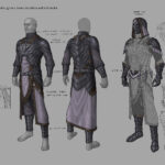 These are designs for the Robes of the Worm Cult. The Cult of the Black Worm is a society of necromancers, worshipers of Molag Bal, and evil fiends devoted to the hastening of the Planemeld. They sow dissent wherever they operate, performing foul rituals, hoarding powerful relics, and raising undead minions to cause chaos.