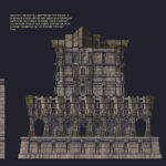 Here, you can see some of the modular system designed for the Dwarven ruin set, which is the setting for many dungeons in ESO. Dwarven architecture is primarily subterranean; the few surface features are generally entryways.  