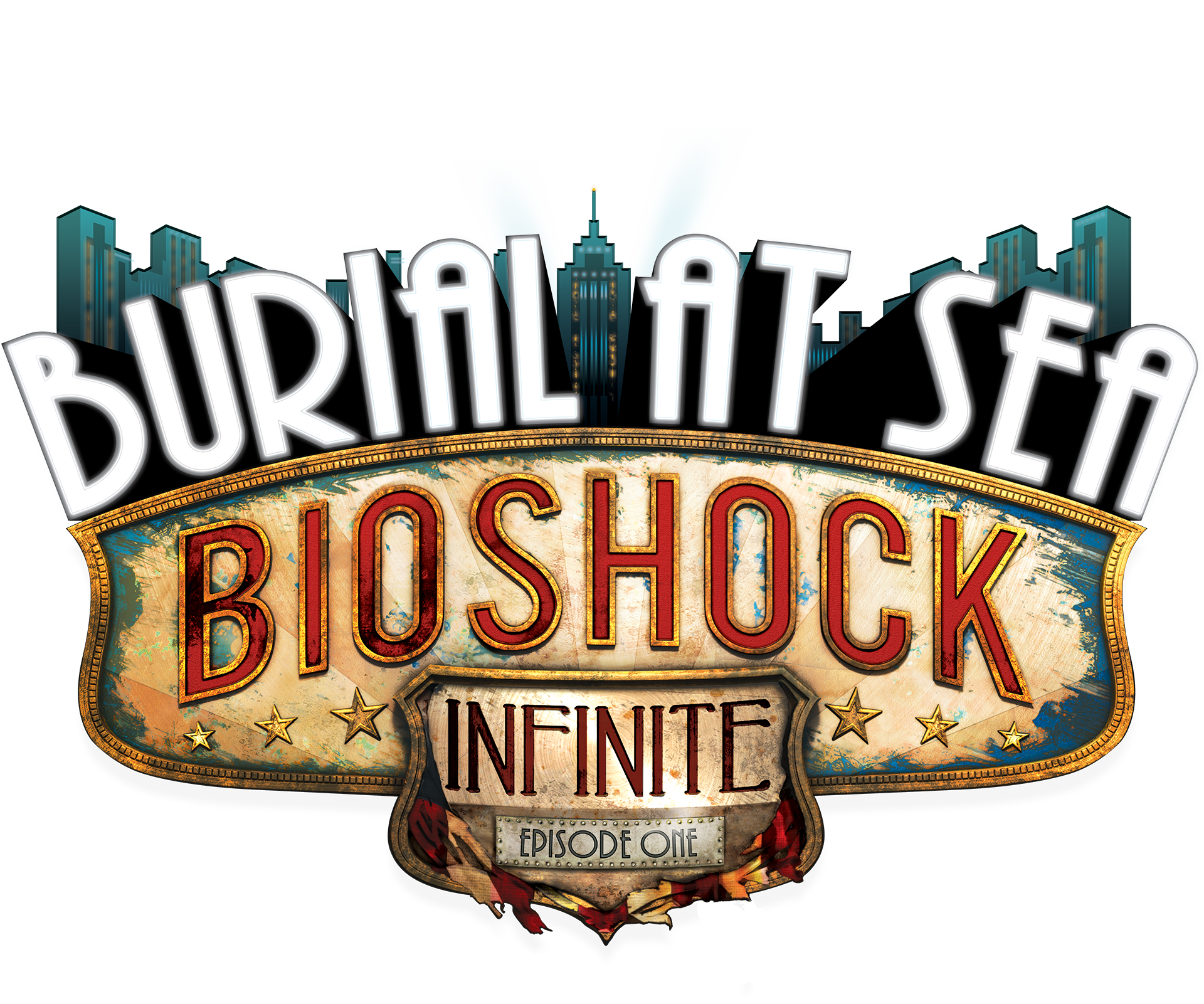 Биошок. Биошок логотип. Bioshock вывеска. Биошок Инфинити Burial at Sea Episode 2.