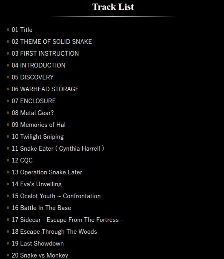 This image has an empty alt attribute; its file name is MGSCollectionVol1-Soundtrack.png